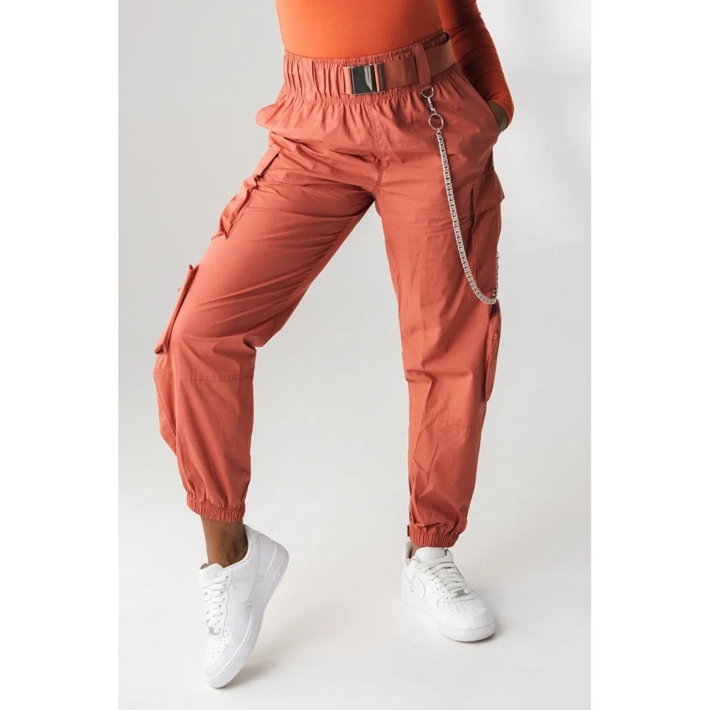 Vitality Women's Cargo Orange Pants Medium